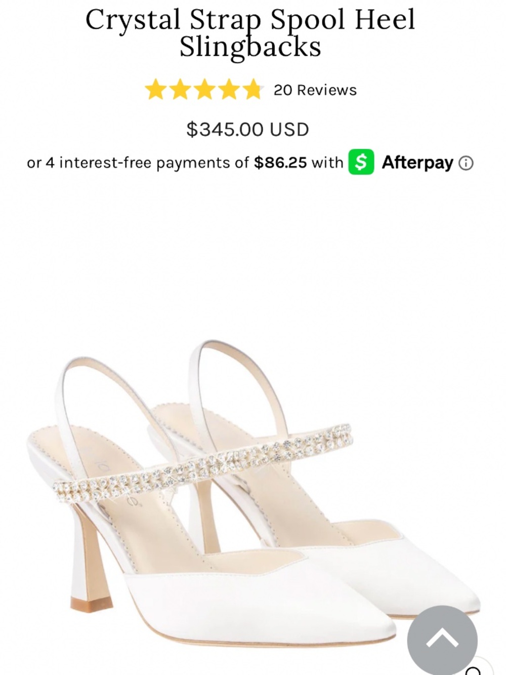 Bella Belle Shoes CAMPBELL Crystal strap spool Heel Slingbacks